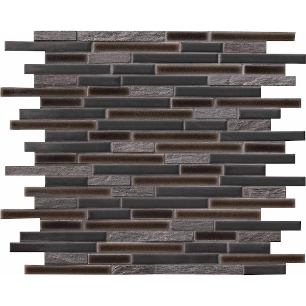Msi Titan Interlocking Pattern Random Sized SAMPLE Porcelain/Stone Tile In Black ZOR-MD-0244-SAM - main